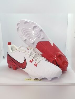 Nike Vapor Edge Speed 360 2 Football Cleats Men Size 14 White Red FQ4045-102 NEW